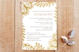 "Modern Mehndi Party Invitations" - Stationery in Gold by Laura Condouris - Front