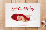 "Santa Baby Holiday " - Stationery in Ruby by MinimalType - Front