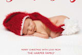 "Santa Baby Holiday " - Stationery in Ruby by MinimalType - Close-Up