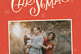 "Starry Christmas" - Stationery in Tomato by Sarah Lenger - Close-Up