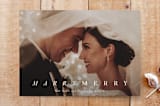 "merry marry holiday" - Stationery in white veil by Sara Hicks Malone - Front