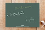 "Lala La La!" - Stationery in Rosemary by Merian - Back of Card