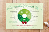 "Favorite Wreath" - Stationery in Evergreen by Beth Schneider - Front