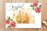 "Joyful Holiday Card" - Stationery in Christmas Red by Amanda Houston - Front