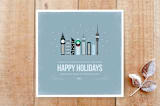 "Winter Cityscapes " - Stationery in Powder Blue by Angelene - Front