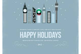 "Winter Cityscapes " - Stationery in Powder Blue by Angelene - Close-Up