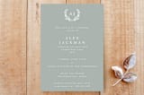 "Monogram and Laurel Wreath Graduation Invitation" - Stationery in Bamboo by itsjensworld - Front