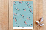 "Swans and Roses" - Stationery in Dusty Turquoise by Sam Dubeau - Back of Card