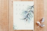 "Winter Pine Needles" - Stationery in Winter Pine by Shannon Chen of Four Wet Feet Studio - Front