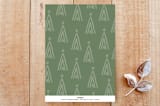 "Modern Evergreen Tree" - Stationery in Evergreen by Olivia Goree - Back of Card