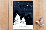 "Beautiful White Christmas" - Stationery in Midnight by Roopali - Front