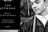 "Juris Doctor Law Scales and Laurel Wreath Photo Announcement" - Stationery in Noir by itsjensworld - Close-Up