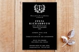 "Legal Qualifications Law Scales and Laurel Wreath Invitation" - Stationery in Noir by itsjensworld - Front