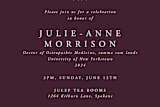 "Doctor of Osteopathic Medicine Square Graduation Invitation" - Stationery in Rich Burgundy by itsjensworld - Close-Up
