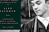 "Unisex Monogram and Laurel Wreath Graduation Photo Announcement" - Stationery in Forest by itsjensworld - Close-Up