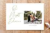 "O Night Divine Christmas Card 2" - Stationery in Snow by MAII - Front