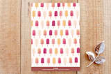 "Ice Pops II" - Stationery in Strawberry by Rebecca Smith - Back of Card