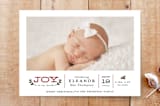 "Much Joy To Our World" - Stationery in Cranberry by Sarah Brown - Front