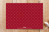 "Much Joy To Our World" - Stationery in Cranberry by Sarah Brown - Back of Card
