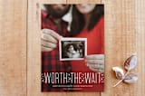 "Worth It Pregnancy Announcement" - Stationery in White by Sarah Brown - Front