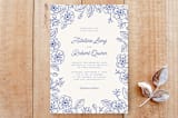 "Effortless Blooms" - Stationery in Periwinkle by Rebecca Smith - Front