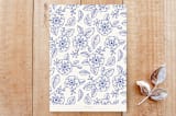 "Effortless Blooms" - Stationery in Periwinkle by Rebecca Smith - Back of Card