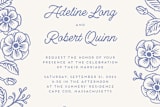 "Effortless Blooms" - Stationery in Periwinkle by Rebecca Smith - Close-Up
