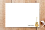 "Acoustic Guitar" - Stationery in Sand by Lisa Travis - Front