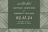 "Herringbone Frame Save the Date" - Stationery in Sage by Amber Barkley - Close-Up