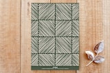 "Herringbone Frame Wedding Menu Card" - Stationery in Sage by Amber Barkley - Back of Card