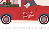 "Happy Howlidays Truck" - Stationery in Santa's Sleigh by Jenna Holcomb - Close-Up