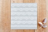 "Winter Scallops Christmas Dinner Invitation" - Stationery in Sky by Amber Barkley - Back of Card