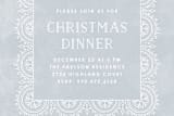 "Winter Scallops Christmas Dinner Invitation" - Stationery in Sky by Amber Barkley - Close-Up