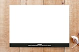 "Baby Grand" - Stationery in Ebony by Lisa Travis - Back of Card