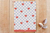 "Checkered Hearts Valentine's Day Photo Card" - Stationery in Cherry by Amber Barkley - Back of Card