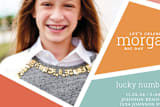 "Mod Teen Birthday" - Stationery in Warm Pink by Meredith Collie - Close-Up