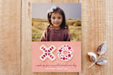 "XO Cookies Valentine's Day Photo Card" - Stationery in Peach by Amber Barkley - Front