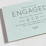"Knotted Engagement Party Invitation (Borderless)" - Stationery in Aqua by Amber Barkley - Close-Up