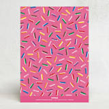 "Donut Miss the Fun! Birthday Invitation" - Stationery in Magenta by Amber Barkley - Back of Card