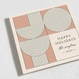 "Geometric Joy Holiday Card" - Stationery in Forest by Amber Barkley - Close-Up