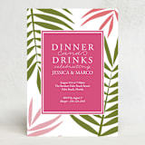 "Elegant Palms Engagement Party Invitation" - Stationery in Hyacinth by Meredith Collie - Front