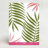 "Elegant Palms Engagement Party Invitation" - Stationery in Hyacinth by Meredith Collie - Back of Card