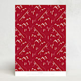"'Tis the Ski-son" - Stationery in Scarlet by Kelsey Mucci - Back of Card