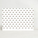 "Holly Sprig" - Stationery in Candied Apple by Sarah Hawkins Designs - Back of Card