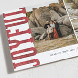 "Plaid Joyful Statement Multi-Photo Holiday Card" - Stationery in Winter Berry by Ashley Bird - Close-Up
