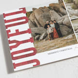"Joyful in Plaid Multi Photo Holiday Card" - Stationery in Berry by Ashley Bird - Close-Up