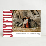 "Joyful In Plaid" - Stationery in Berry by Ashley Bird - Front
