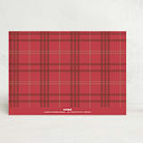 "Joyful In Plaid" - Stationery in Berry by Ashley Bird - Back of Card
