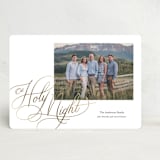 "Graceful Greeting Holy Night" - Stationery in Snow by Sarah Hawkins Designs - Front