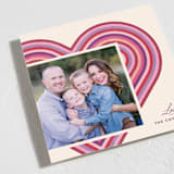 "Rainbow Heart Valentine's Day Photo Card" - Stationery in Plum by Amber Barkley - Close-Up